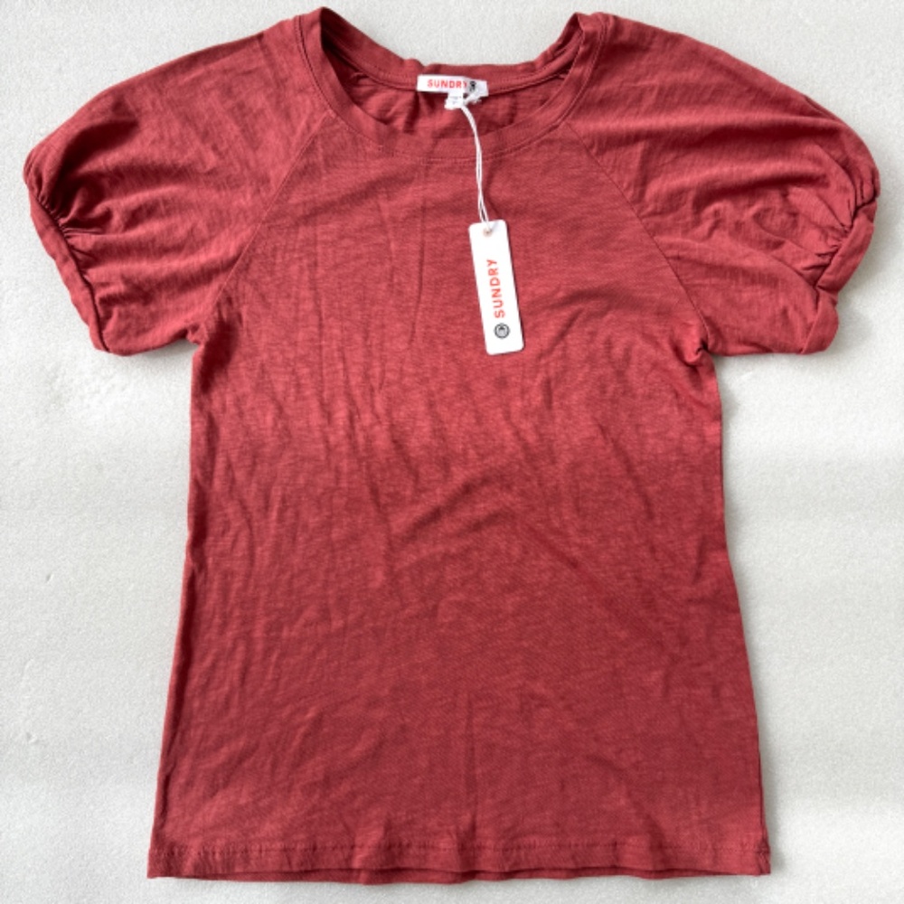 Sundry Puff Sleeve Raglan Tee